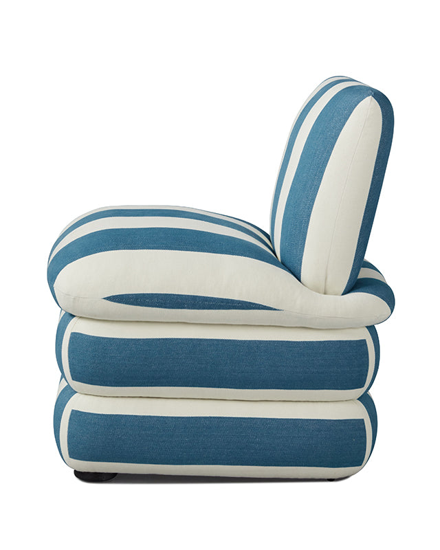 Pillow Chair - Blue Cabana Stripe