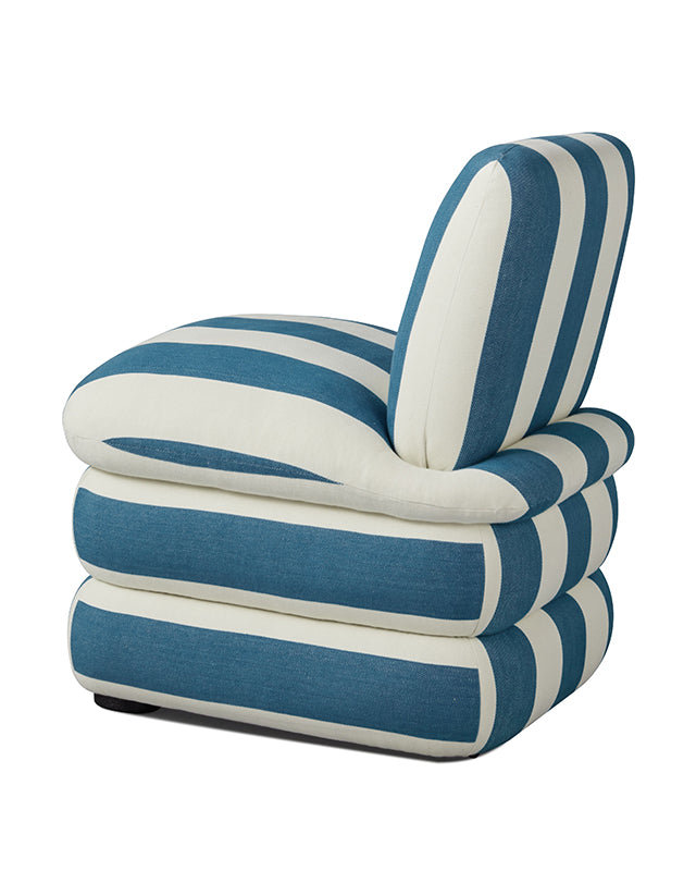 Pillow Chair - Blue Cabana Stripe
