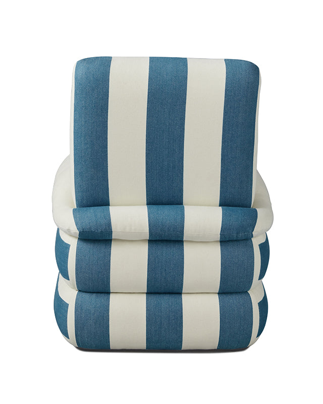 Pillow Chair - Blue Cabana Stripe