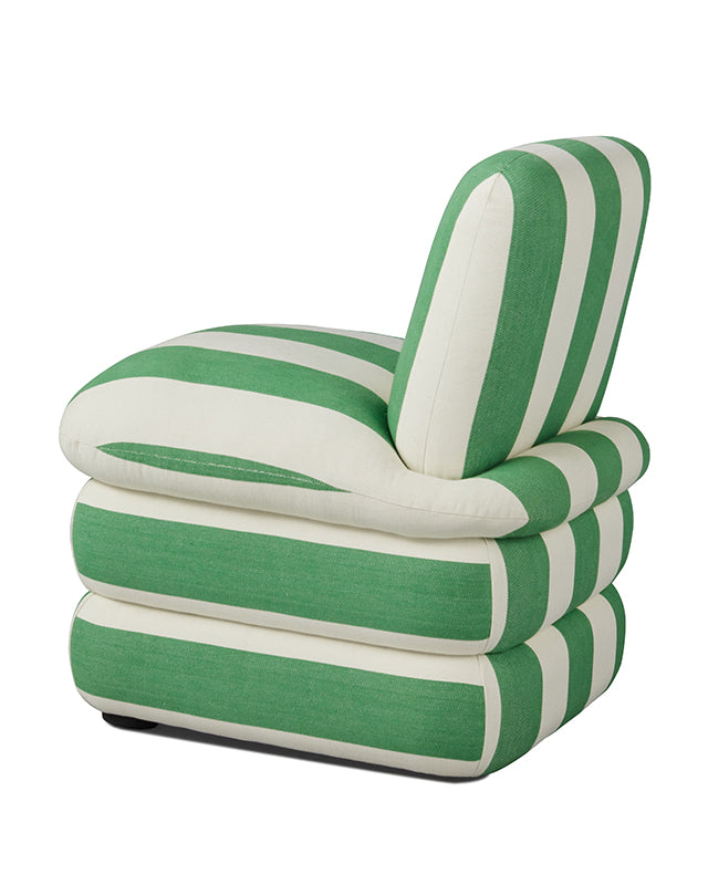 Pillow Chair - Green Cabana Stripe