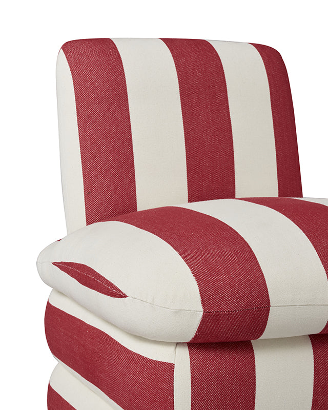 Pillow Chair - Red Cabana Stripe