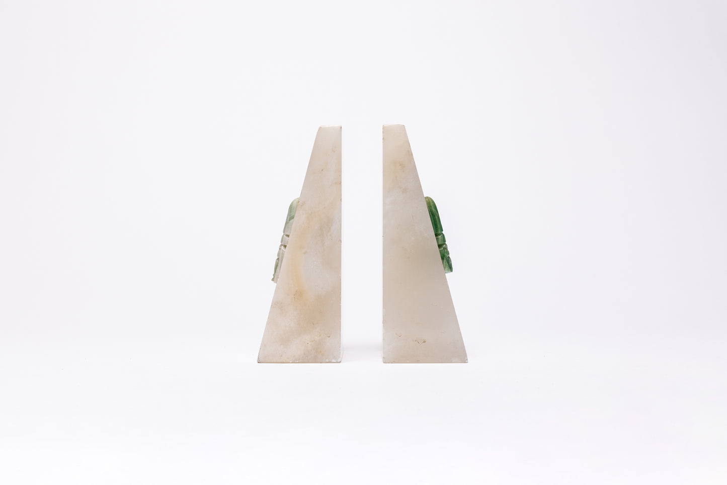 Alabaster & Jade Bookends