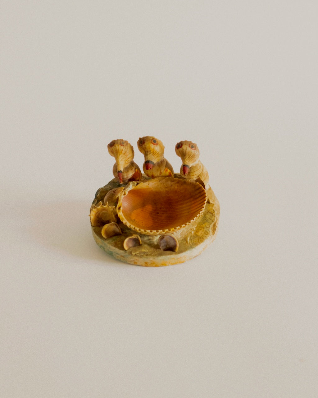 Seashell Folk Art Ashtray