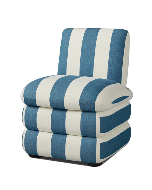 Pillow Chair - Blue Cabana Stripe